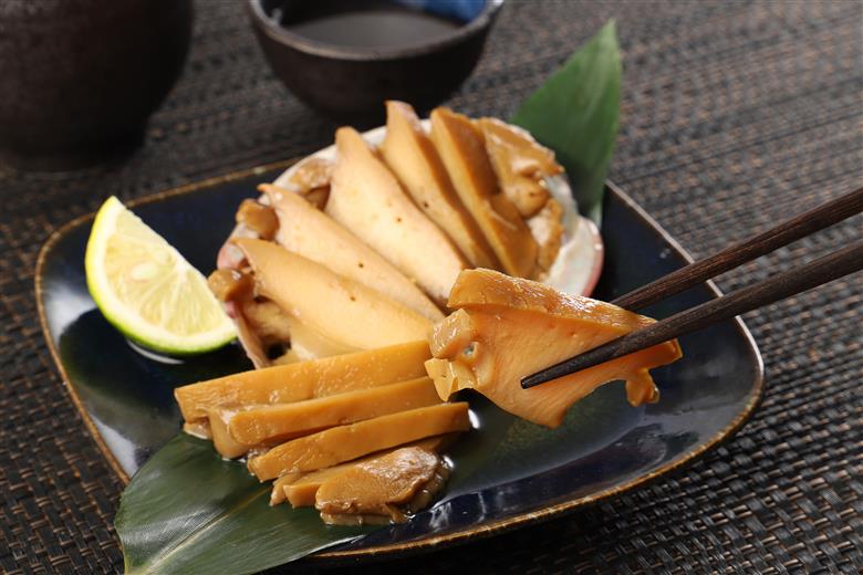 あわびの煮貝　「粋〆　完熟煮貝　山都三昧」80g以上 1個入り