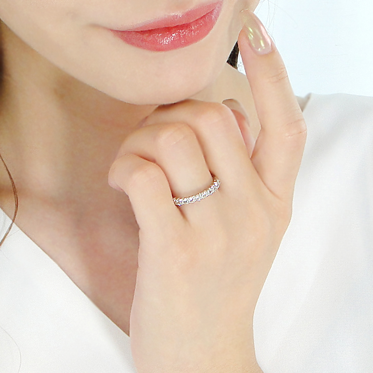 ＜ 甲府ジュエリー ＞Pt ダイヤ（H&C)0.50ct　リング　208730