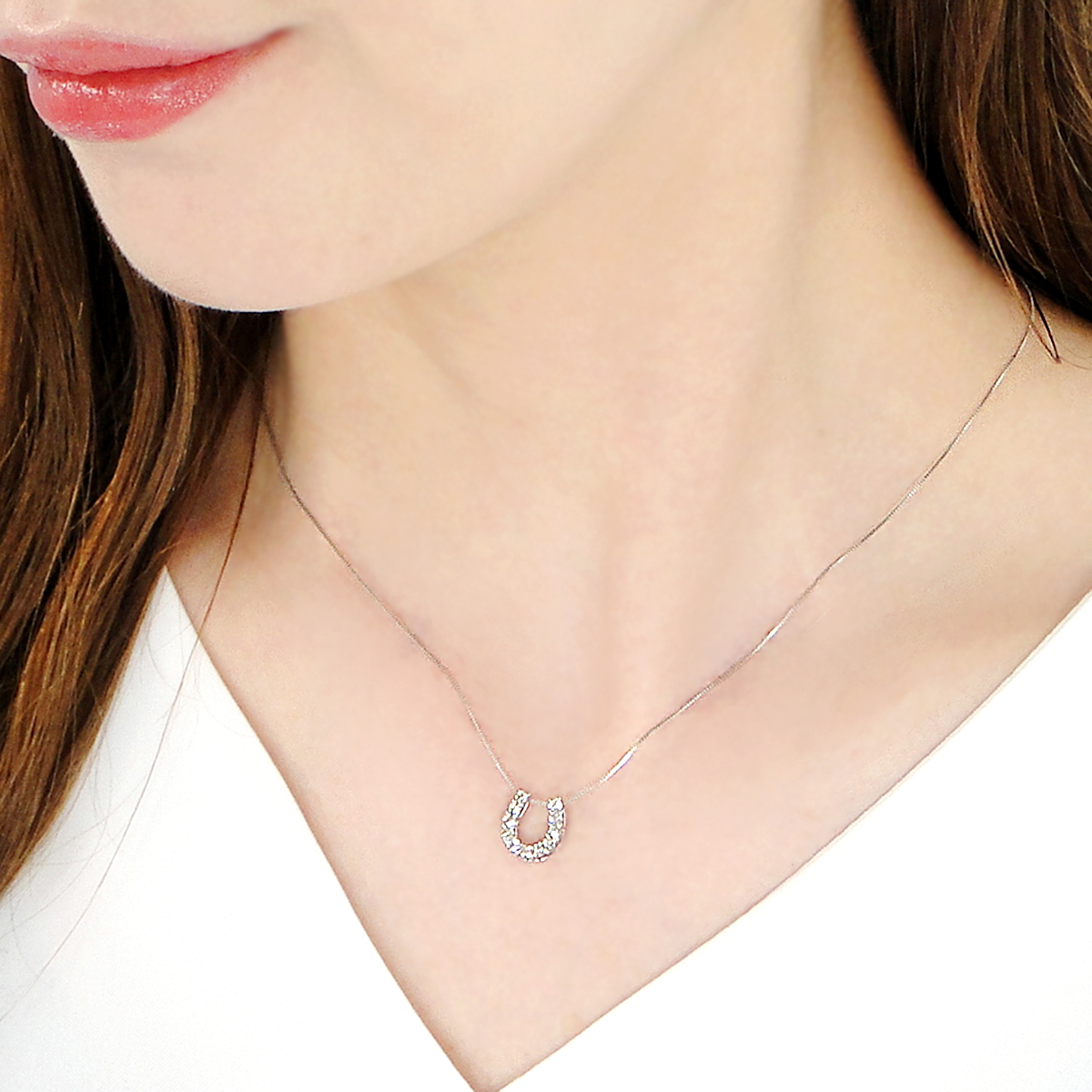 ＜ 甲府ジュエリー ＞Pt ダイヤ馬蹄0.30ct　PN　325717