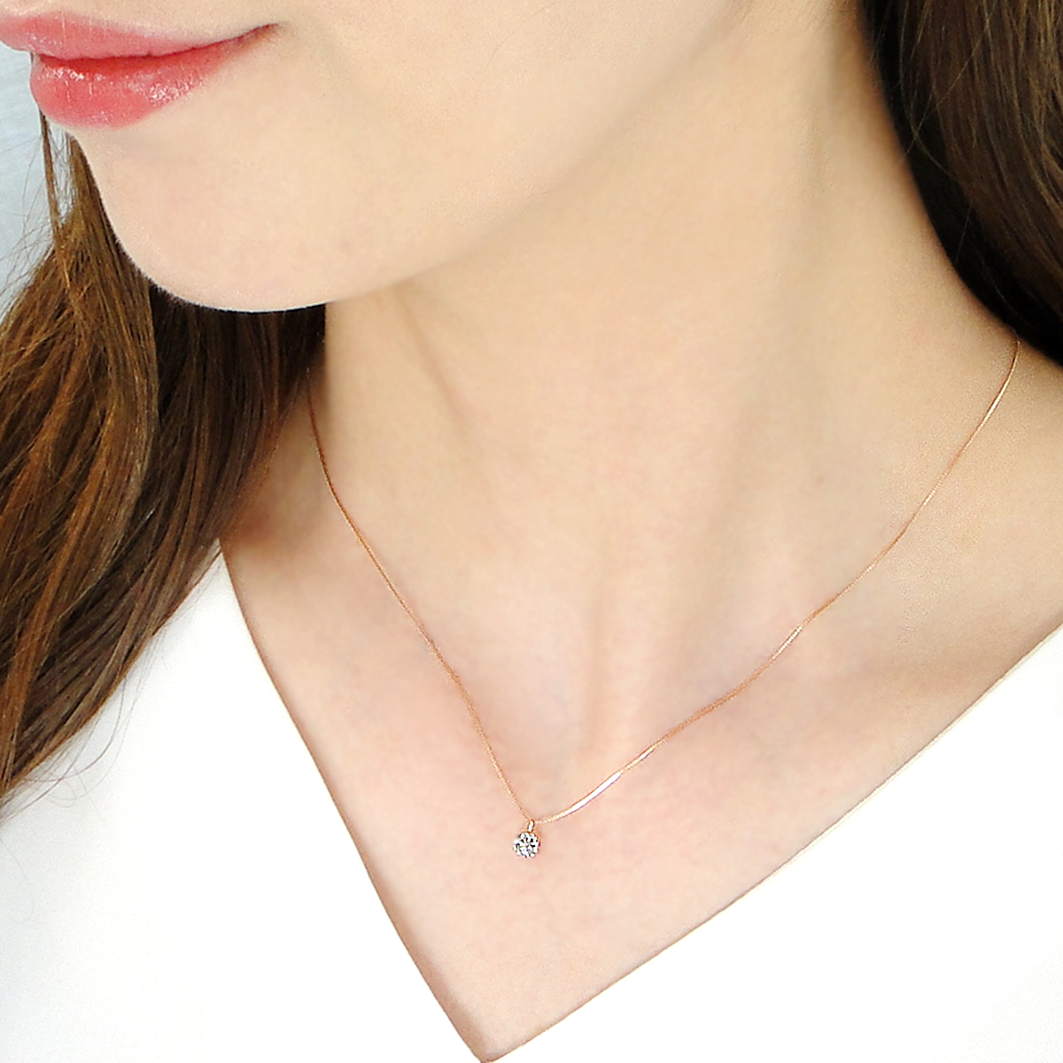 ＜ 甲府ジュエリー ＞K18PG　ダイヤ0.2ｃｔ　ＰＮ326491