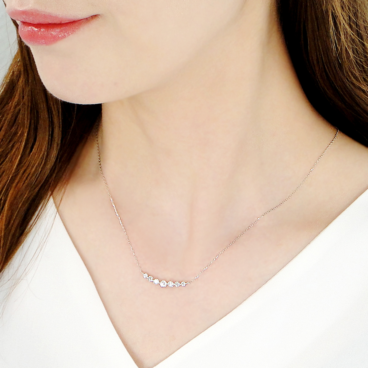 ＜ 甲府ジュエリー ＞Pt ダイヤ(0.50ct)　ラインPN　330629