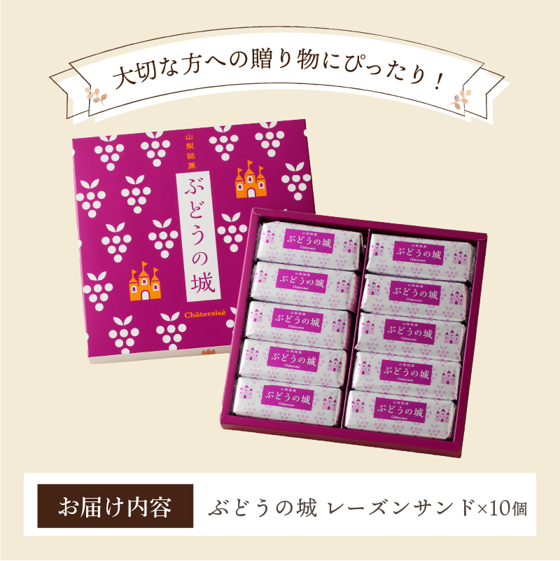 【シャトレーゼ】 山梨県 限定 レーズンサンド 10個 贅沢 2種 レーズン 使用