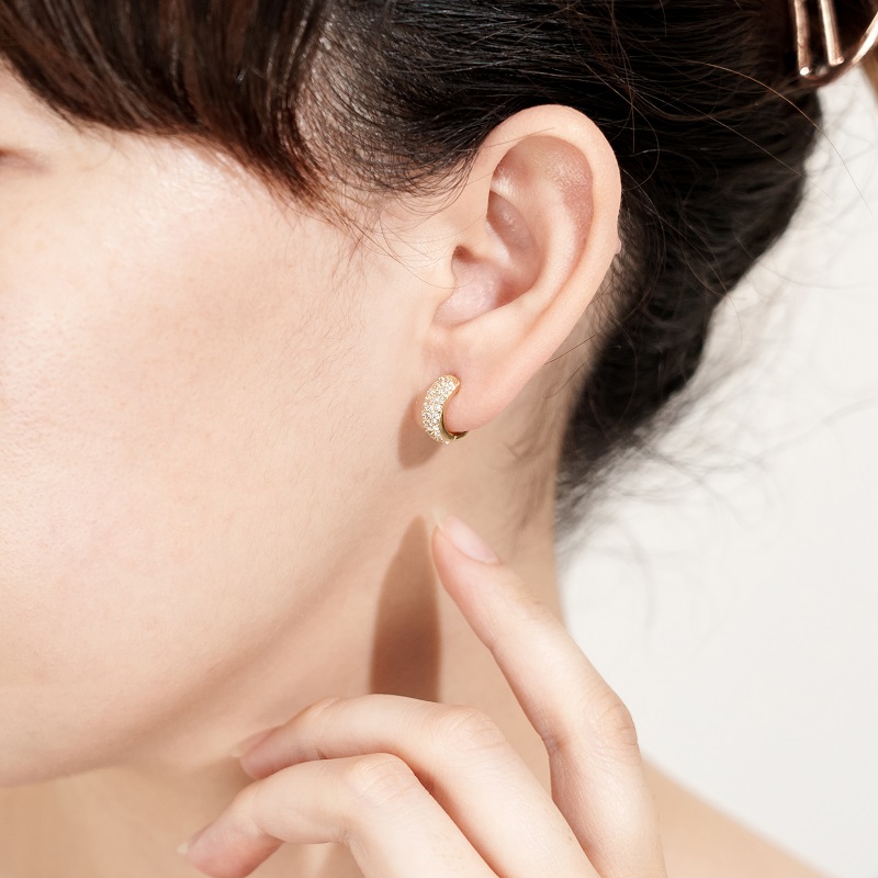 〈 甲府ジュエリー 〉K18イエローゴールド ダイヤモンド0.5ctピアス 43-6265