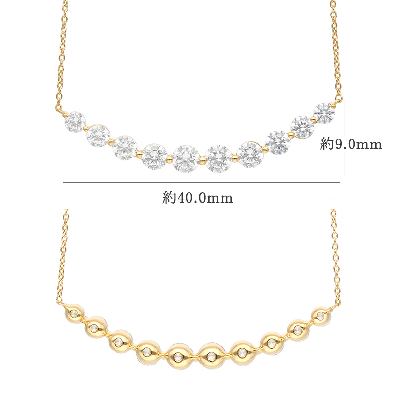 〈 甲府ジュエリー 〉K18 ダイヤグラデーションネックレス(1.5ct)　63-8588
