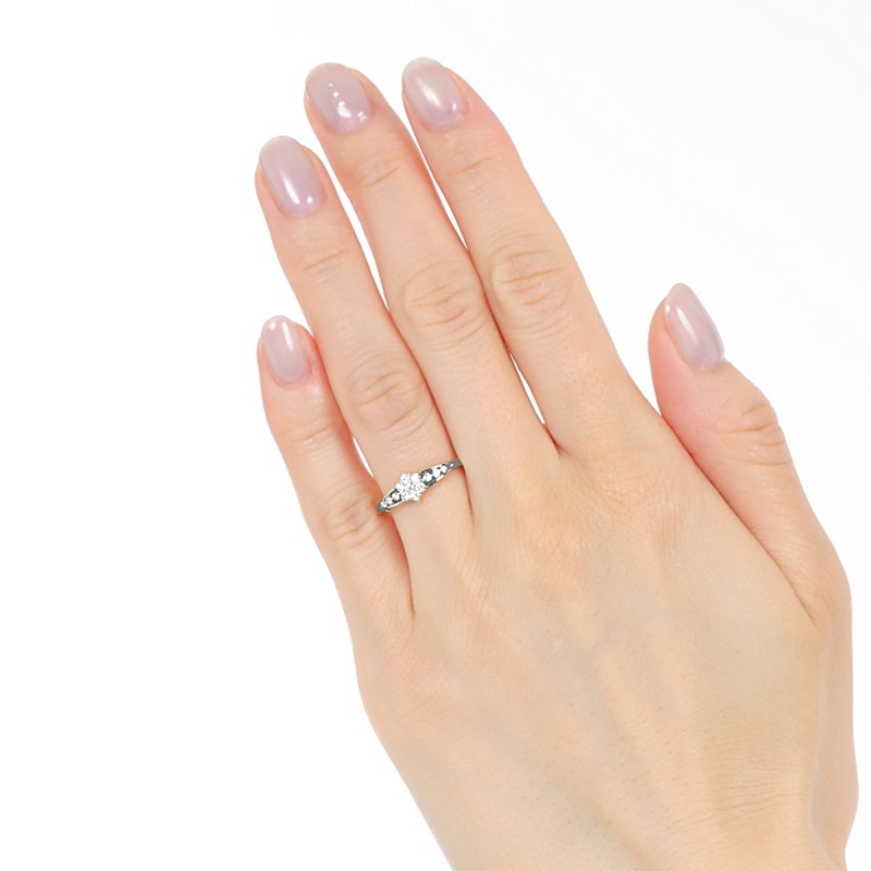 〈 甲府ジュエリー 〉PT950 ダイヤモンド リング 0.20CT R3784DI-P2