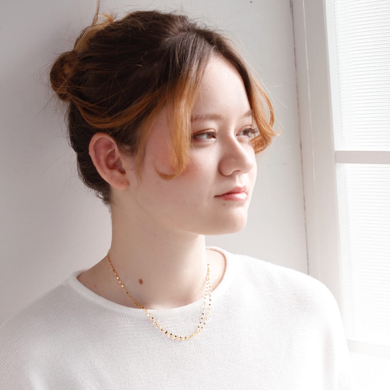 ＜ 甲府ジュエリー ＞K24 pure gold/ピュアゴールド 2連ネックレス 0014199