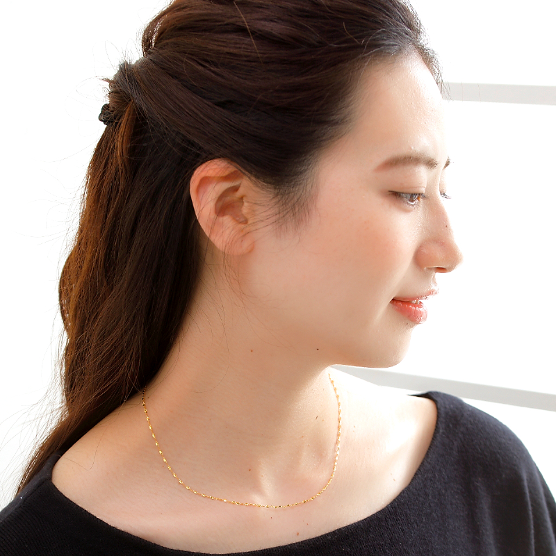 〈 甲府ジュエリー 〉K24 ami/アミ ネックレス42cm　14444