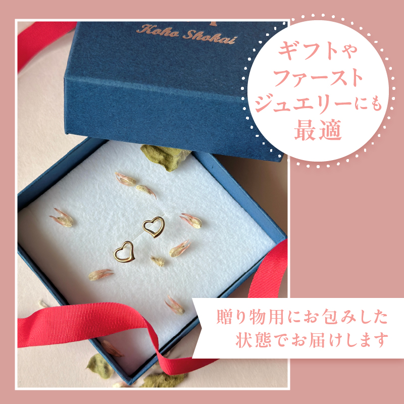 〈 甲府ジュエリー 〉K18ﾊｰﾄﾓﾁ-ﾌﾋﾟｱｽ地金(PE7496)