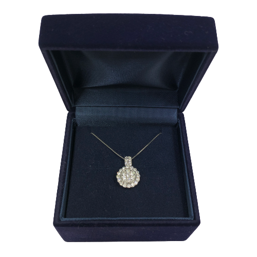 〈 甲府ジュエリー 〉プラチナ製 ハート＆キューピッドダイヤモンド 1.0ct ネックレス[1468108]