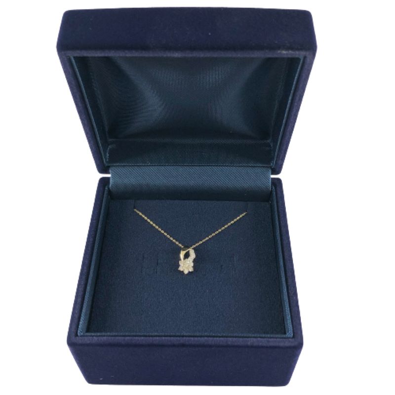 〈 甲府ジュエリー 〉18金製 ハート＆キューピッドダイヤ 0.2ct Happy 10th Diamond ネックレス【1476447】