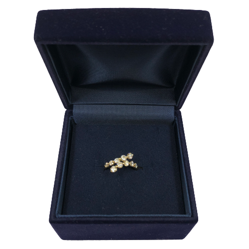 〈 甲府ジュエリー 〉１８金製 ハート＆キューピッド Happy 10th Diamond リング 1.0ct ［HKAR0503K]