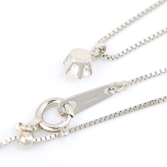 〈 甲府ジュエリー 〉プラチナ Dカラー 大粒 0.2ct 6本爪 ダイヤ ネックレス BPN-05020P