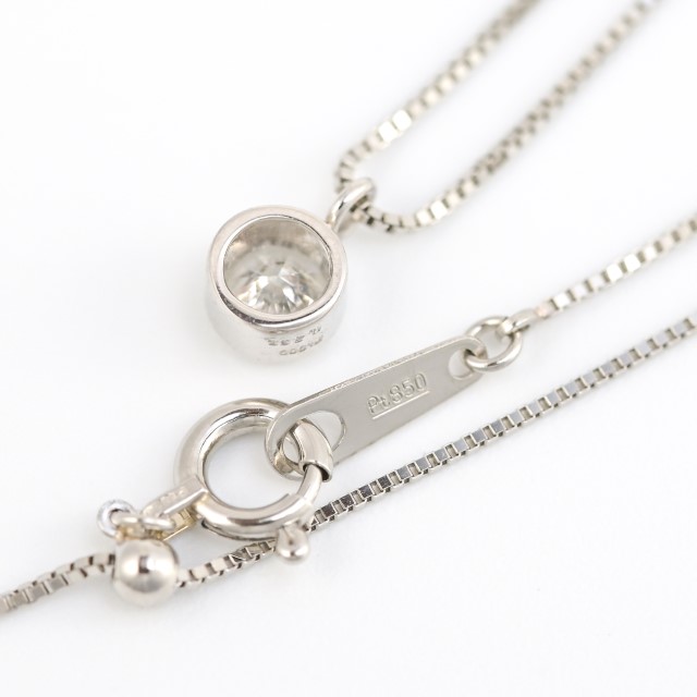 〈 甲府ジュエリー 〉プラチナ Dカラー 大粒 0.2ct フクリン ダイヤ ネックレス BPN-03020P