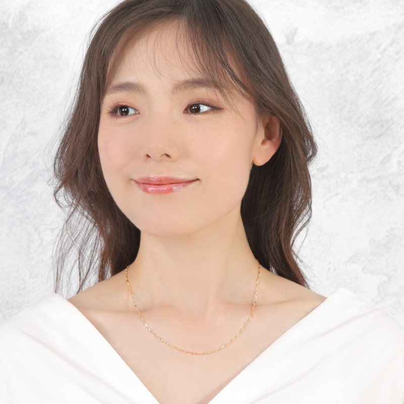 〈 甲府ジュエリー 〉K18 フラワー ネックレス　14355