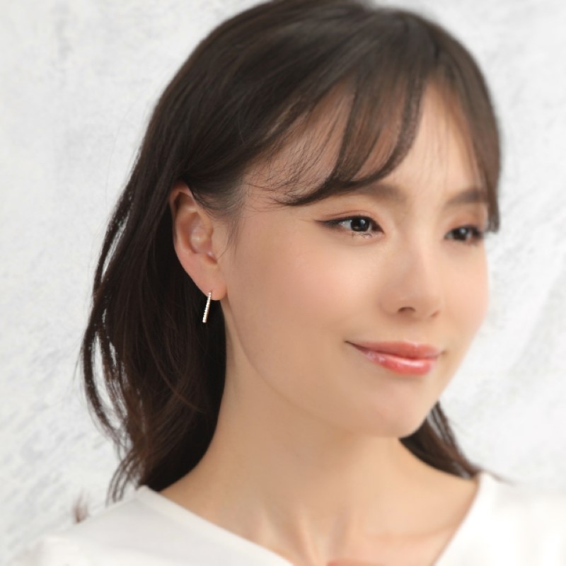 〈 甲府ジュエリー 〉K18 天然ダイヤモンド ピアス　14966