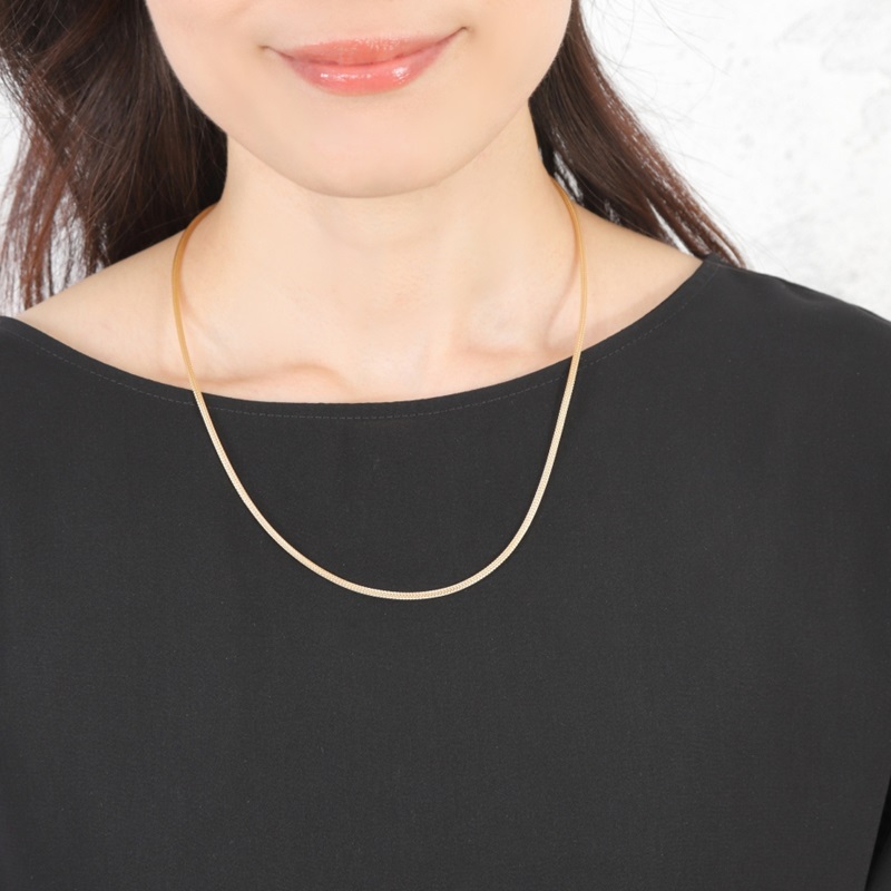 ＜ 甲府ジュエリー ＞K18 メッシュのロープネックレス　14369
