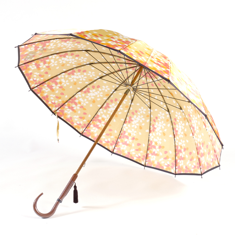 高級雨傘「桜吹雪」黄色