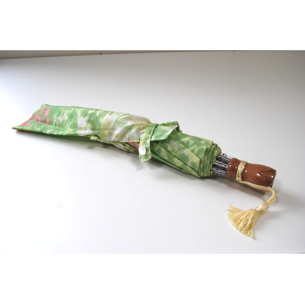 ほぐし織【日傘】　森林/若葉