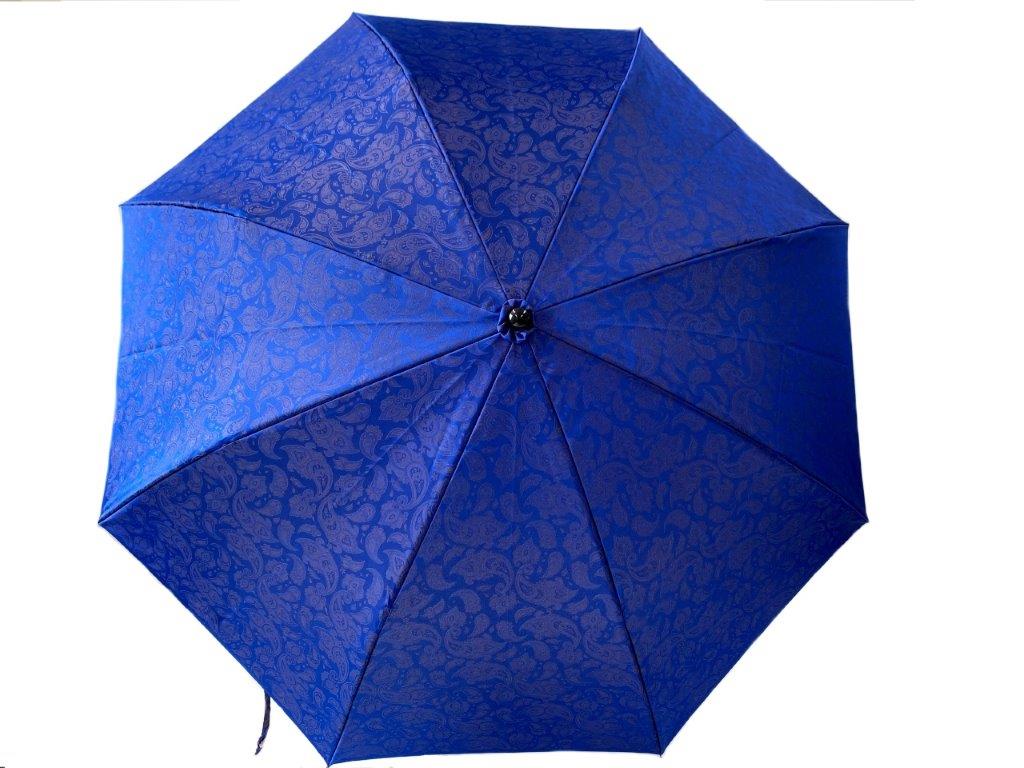 【晴雨兼用折畳み傘】 ペイズリー柄 (ブルー)