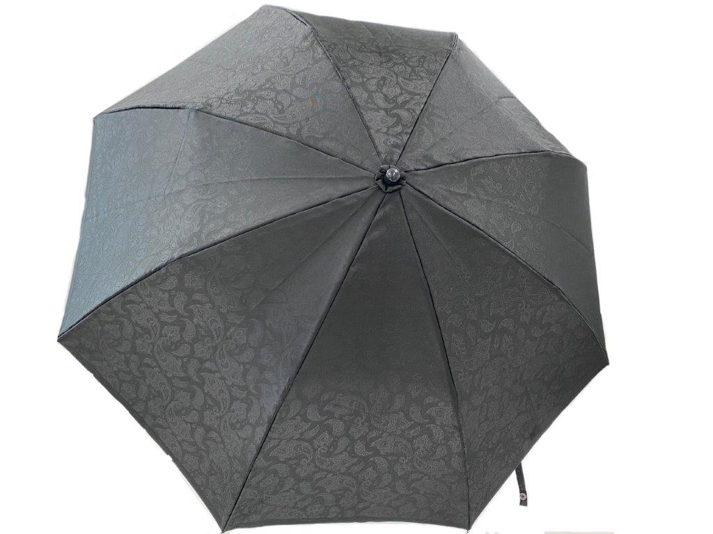 【晴雨兼用折畳み傘】 ペイズリー柄 (ブラック)