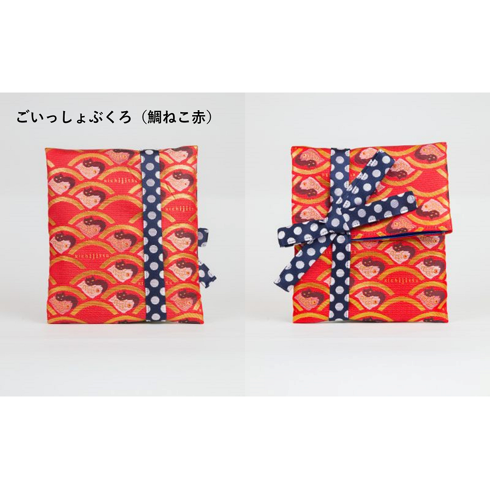 ごいっしょぶくろ（鯛ねこ赤）