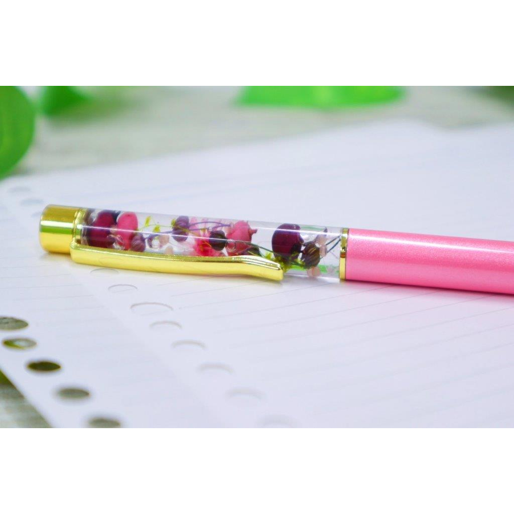 ハーバリウム　ボールペン（ピンク）