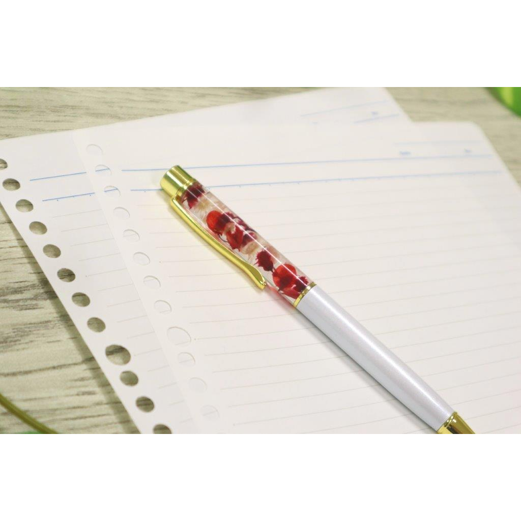 ハーバリウム　ボールペン（白）