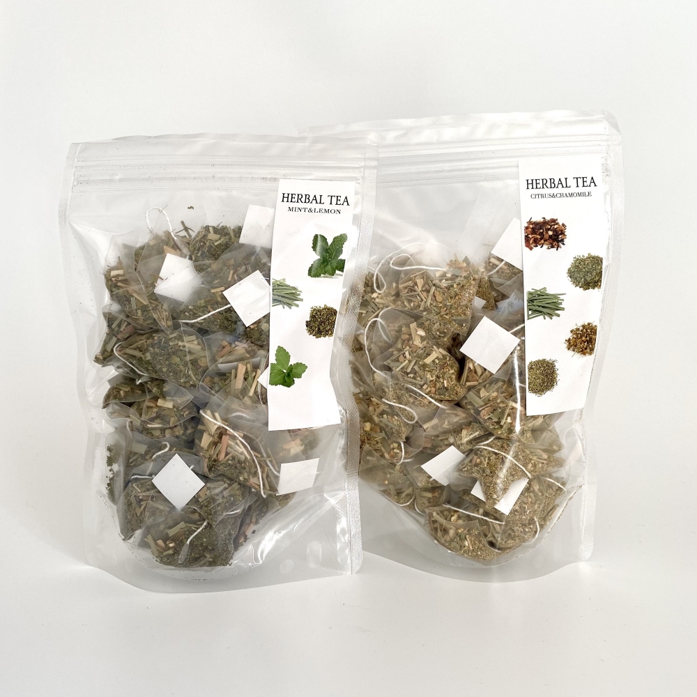 メール便発送 ハーブティーセット(ミント&レモン・シトラス&カモミール) 　ティーバッグ20個×2種