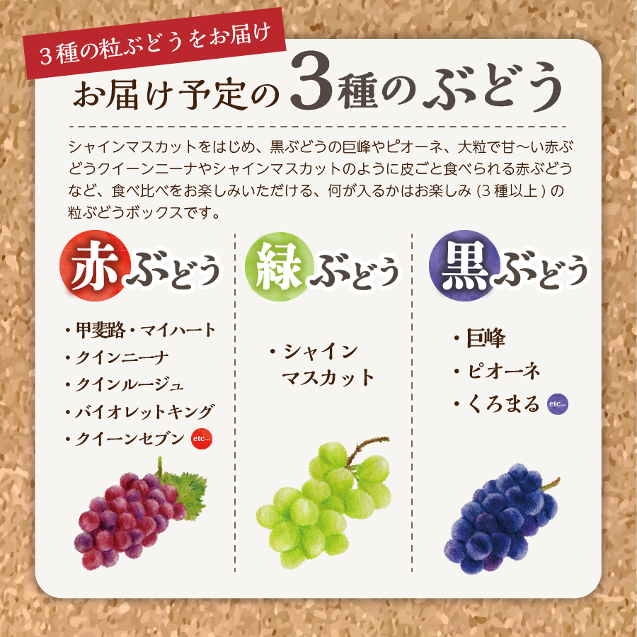 ぶどう　3種アソート