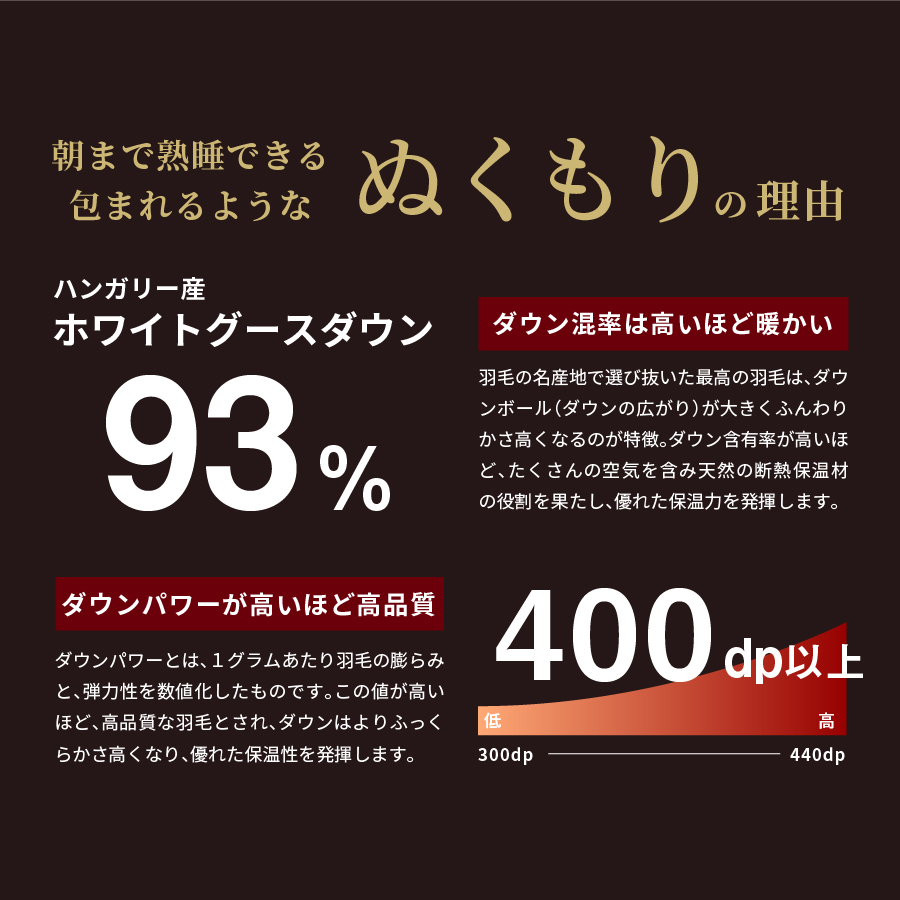 羽毛布団 肌布団 ハンガリー産グース93％（シングル）【創業100年】羽毛肌掛けふとん 掛け布団 シングル