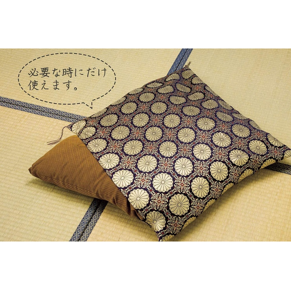 【便利で手軽な格式高い、仏前 座布団カバー】仏前 座布団カバー　新菊 銘仙判
