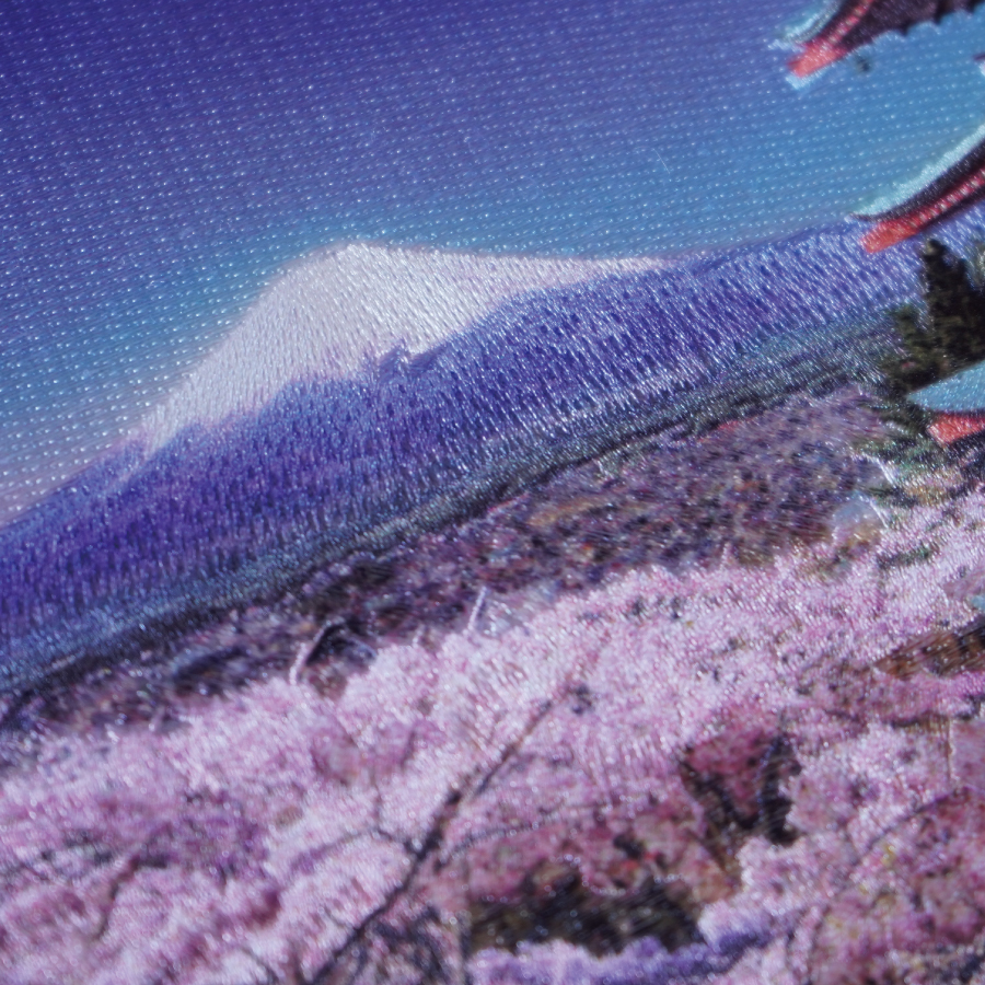 富士の刺繍絵1 新倉山浅間公園