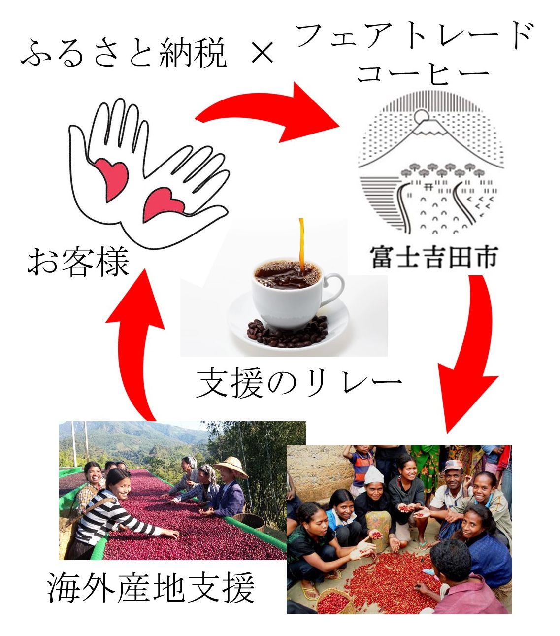 フェアトレードコーヒー　ミャンマー＆東ティモール(豆) 豆　250g×２種