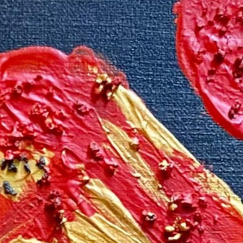 富士山溶岩パワーアート「黄金色赤富士」