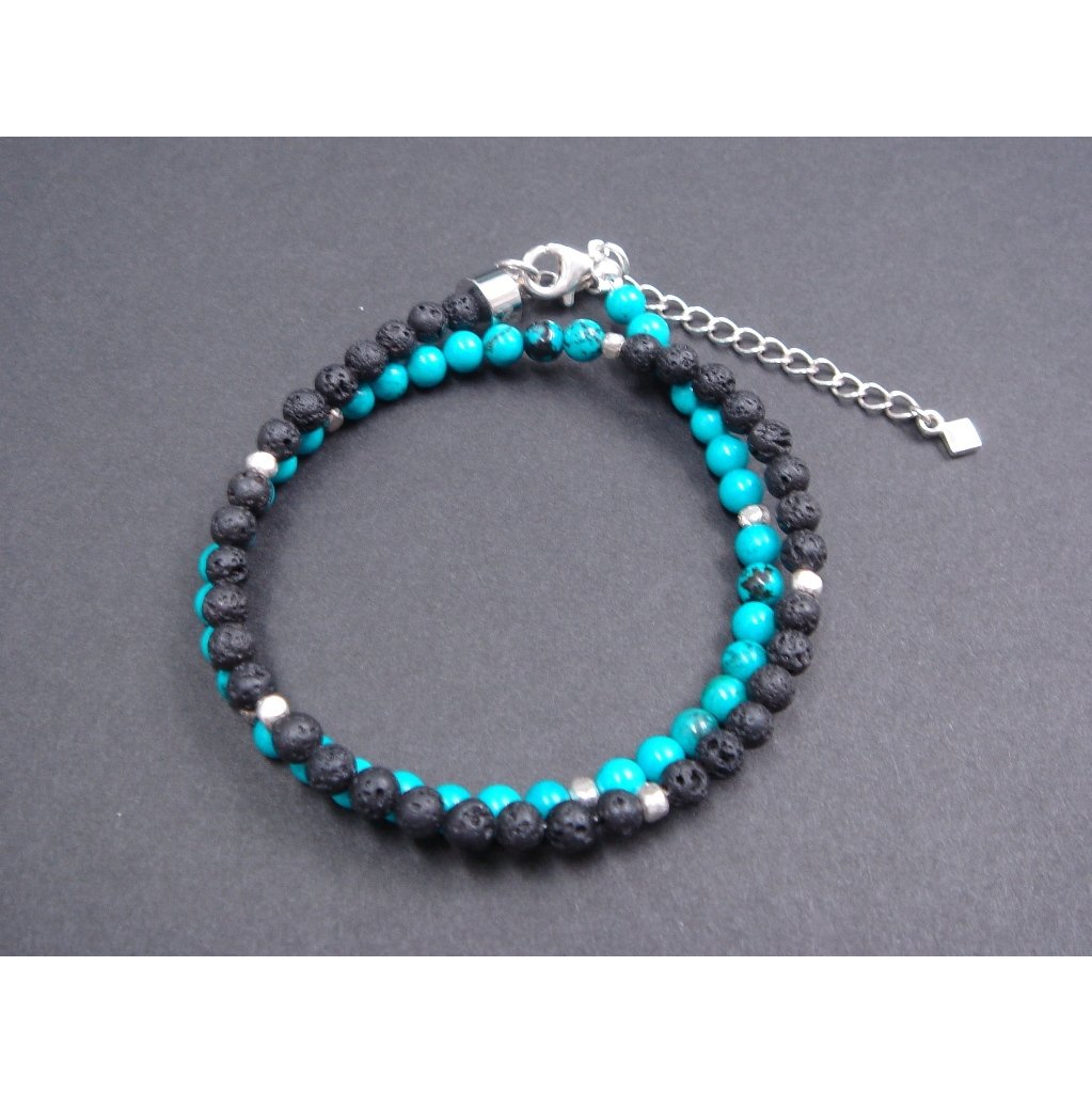 ゴルフジュエリー ナチュロック ラップモデル ターコイズ E-WB-03