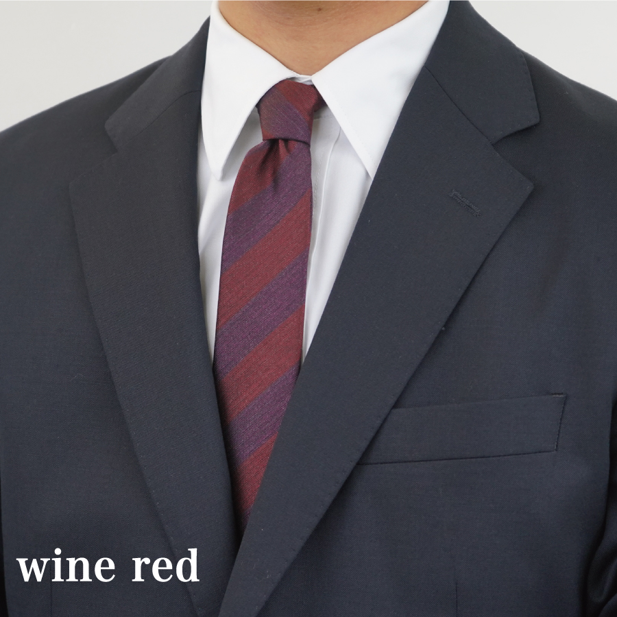 【Hadashin】トップ糸ネクタイ 203 (ワインレッド)