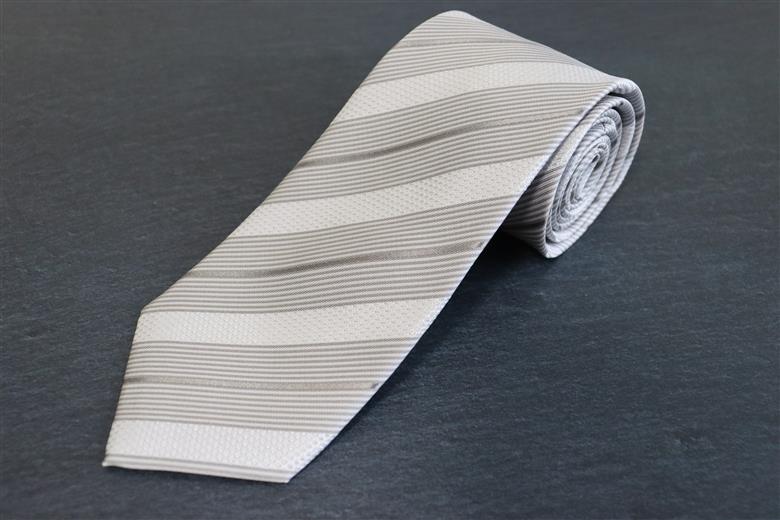 【Hadashin】フォーマルネクタイ ブラック＆シルバー 2本セット ストライプ