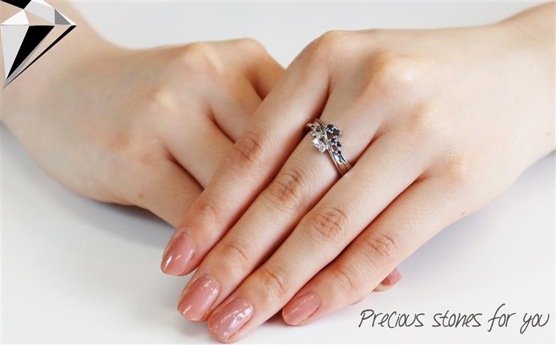 ブラック ダイヤモンドリング プラチナ KT1119　【ジュエリー 指輪】