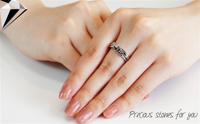 ブラック ダイヤモンドリング プラチナ KT1120　【ジュエリー 指輪】