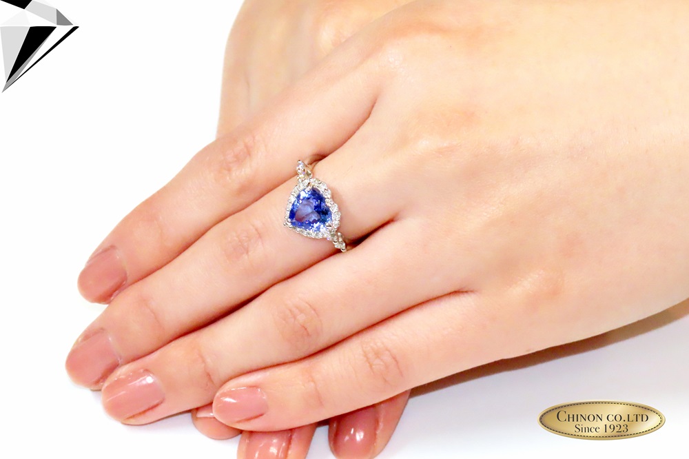 PTハートシェイプタンザナイト/ダイヤモンドリング　KT1178　【ジュエリー 指輪】