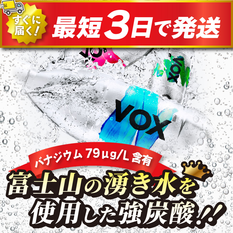 VOX バナジウム 強炭酸水 1000ml 15本(ストレート)【マツコの知らない世界】 ストレート