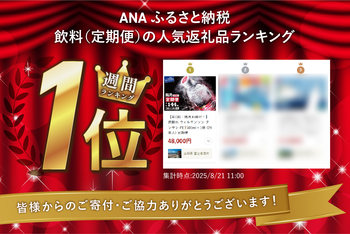 【年6回・隔月お届け！】炭酸水 ウィルキンソン タンサン PET500ml×1箱 (24本入) 定期便 隔月６回 １箱