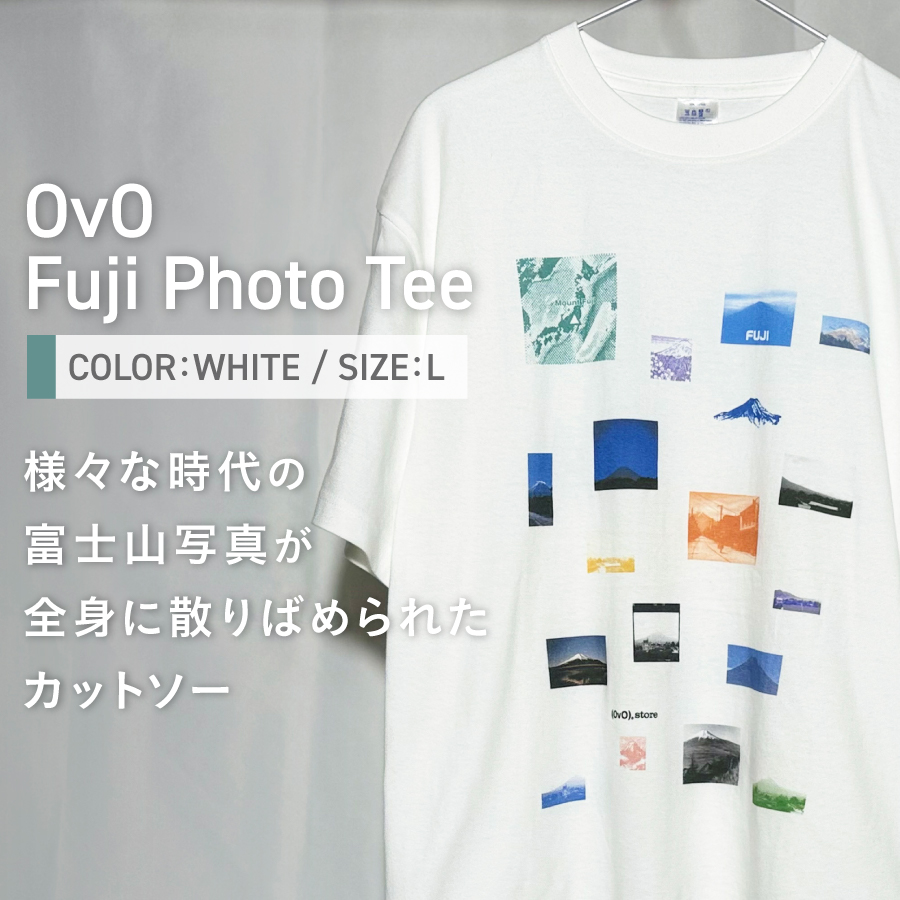 Tシャツ 半袖 WHITE Ｌサイズ 「OvO Fuji Photo Tee」 ユニセックス カジュアル