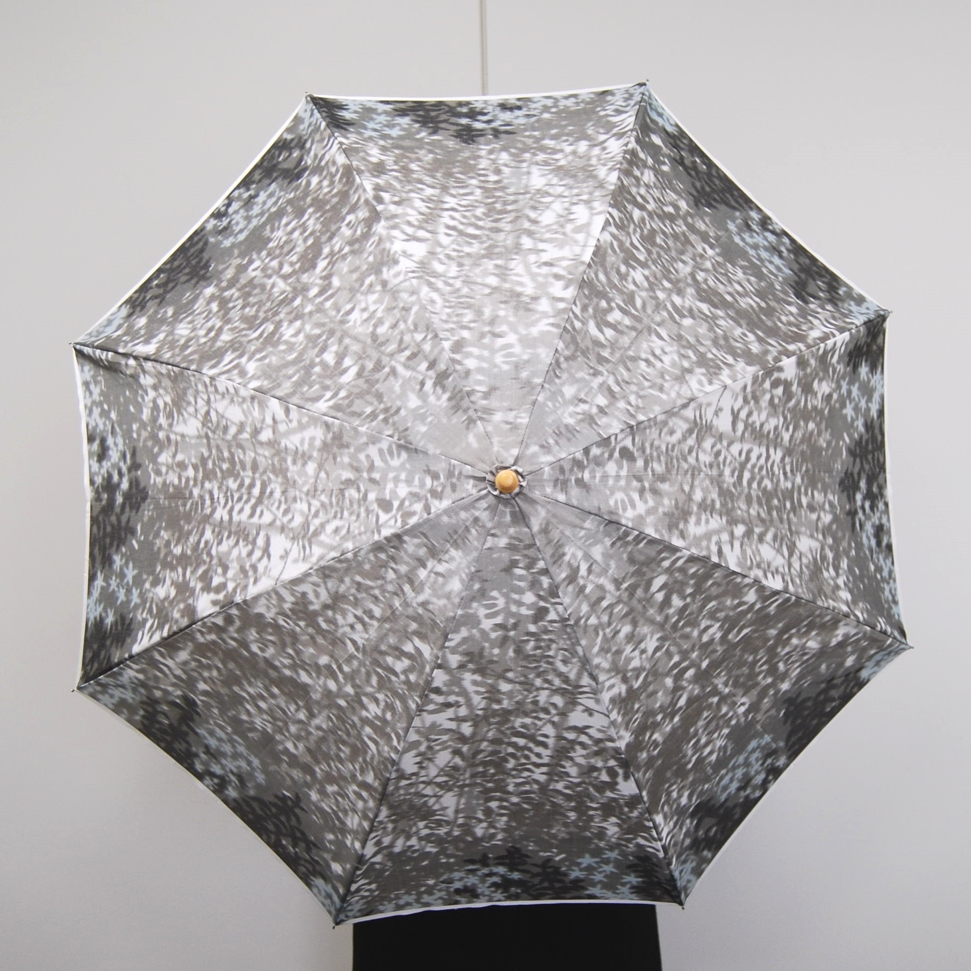 ほぐし織【日傘】　森林/薄墨