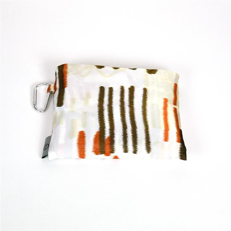 【2way レインバッグ】傘生地で作ったエコバッグ(カラビナ付)　みの(ブラウン)