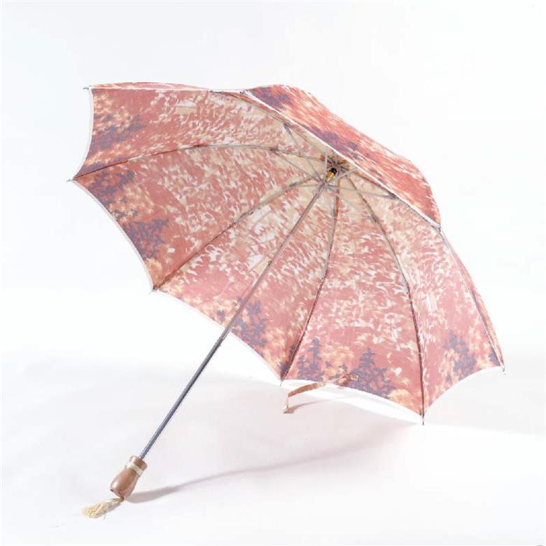 森林（紅葉）折りたたみ日傘　ほぐし織り