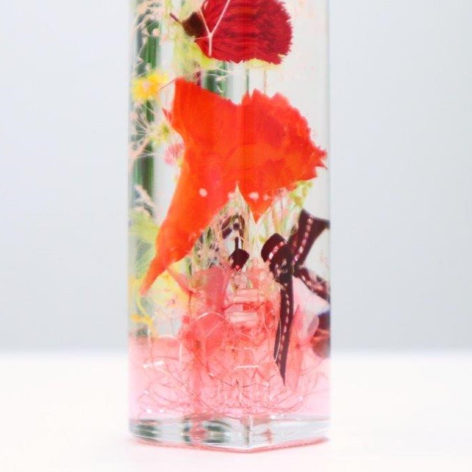 ハーバリウム カーネーション（赤）