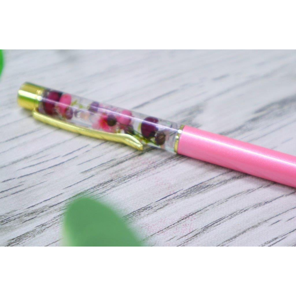 ハーバリウム　ボールペン（ピンク）