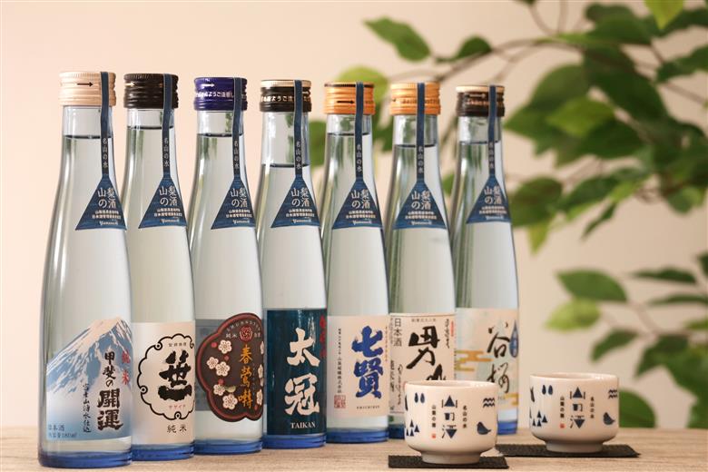 名山の水　山の酒　山梨の酒 　純米酒飲み比べ7本セット（180ml×7本）