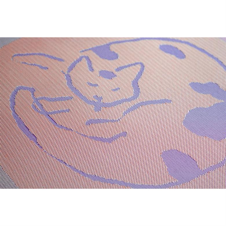 ギュッとしてホッとする小さなザブトン　ひるねのねこシリーズ　まる丸ねこ（ピンク）